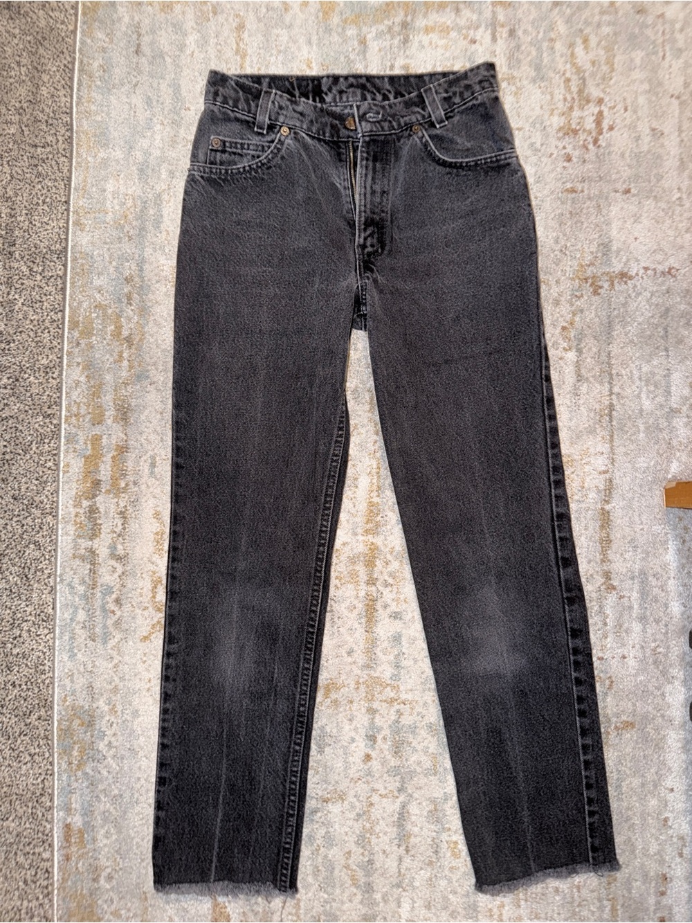 Levi's ORANGE TAG Black Straight-Leg Women's Jeans